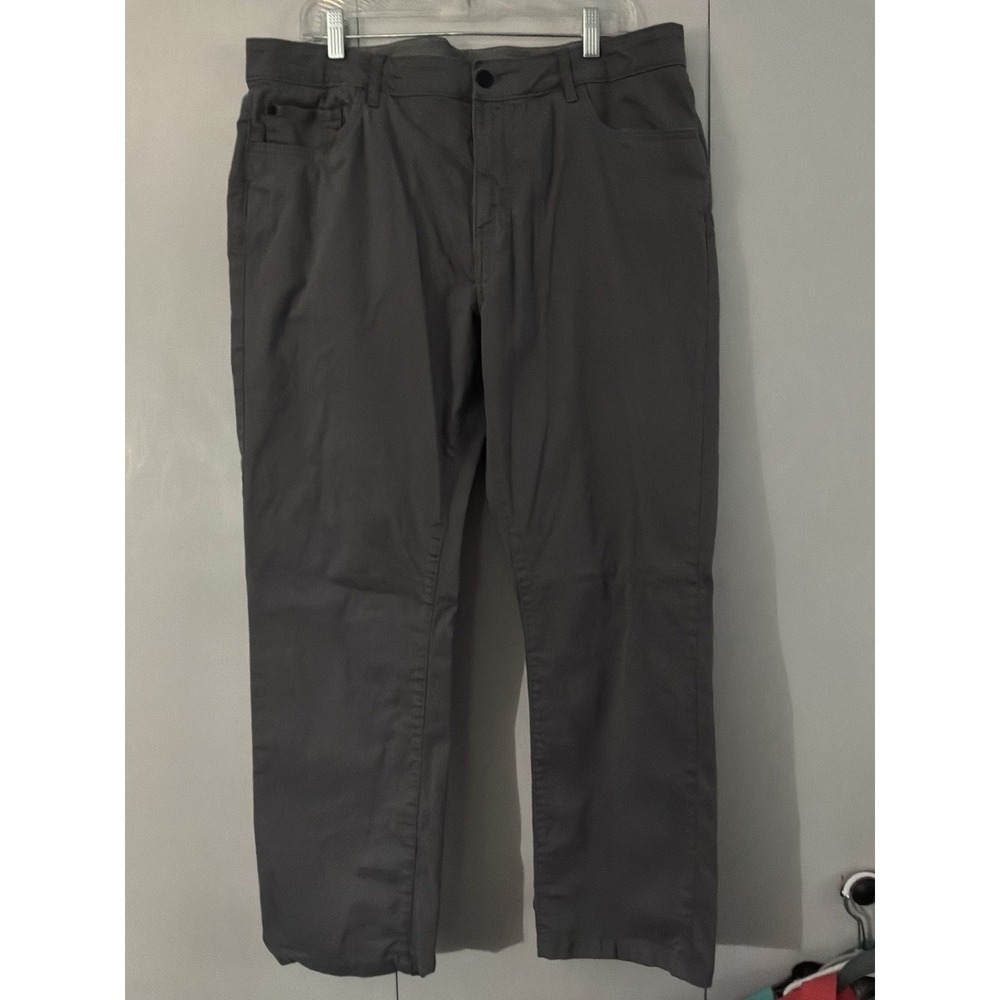 Izod Mens Pants Super Soft 36 X 30 Dark Gray Rise 10 Inseam 27 Waist 36 1 Spot